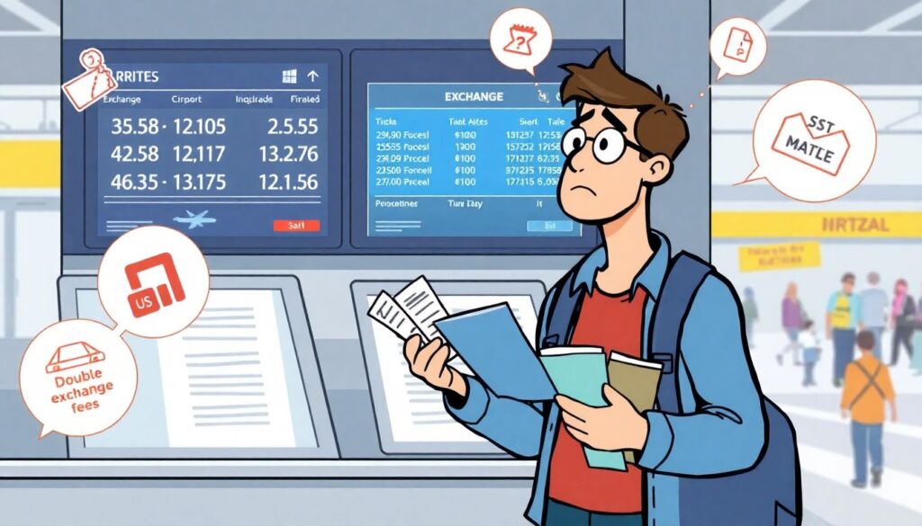 Главные ошибки при обмене валюты в путешествии - иллюстрация