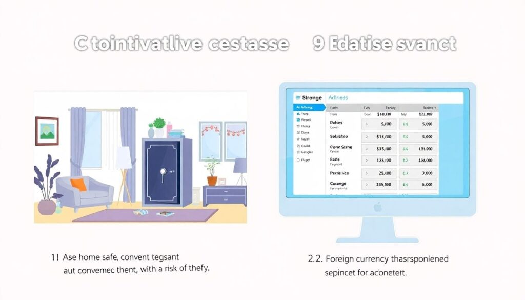 Банковская ячейка для хранения валюты: преимущества, риски и актуальные цены Банковская ячейка для хранения валюты: плюсы, минусы и стоимость - иллюстрация