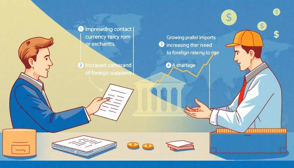 Параллельный импорт увеличивает спрос на валюту и влияет на экономику России Параллельный импорт и его влияние на спрос на валюту - иллюстрация
