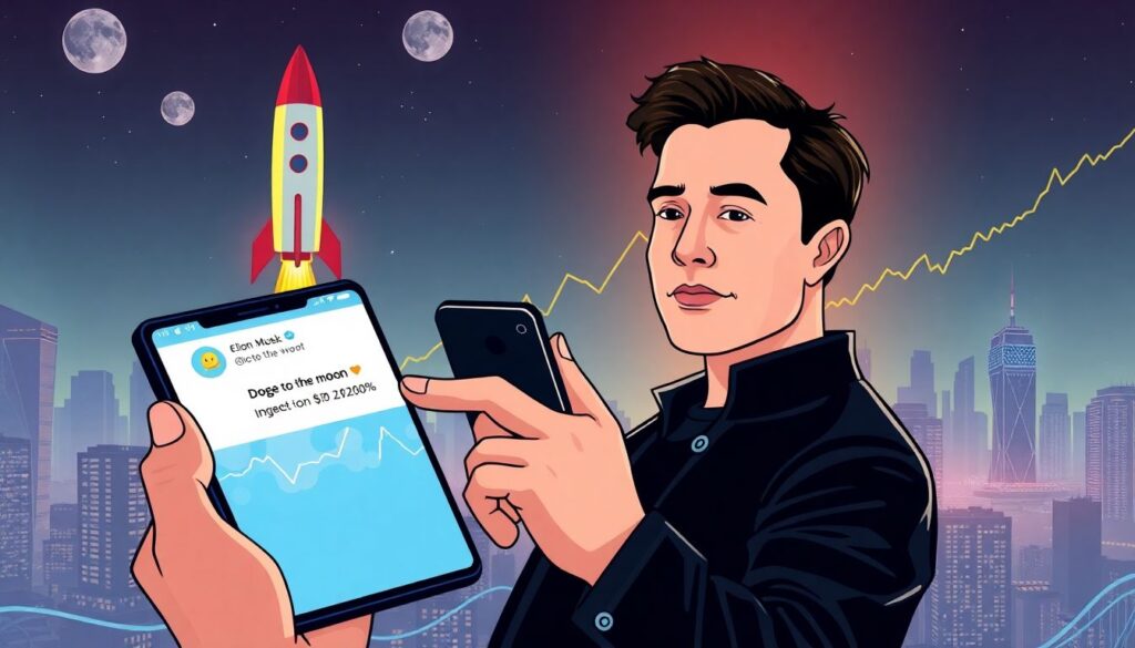 Мемы и криптовалюты: как твиты Илона Маска двигают рынок - иллюстрация