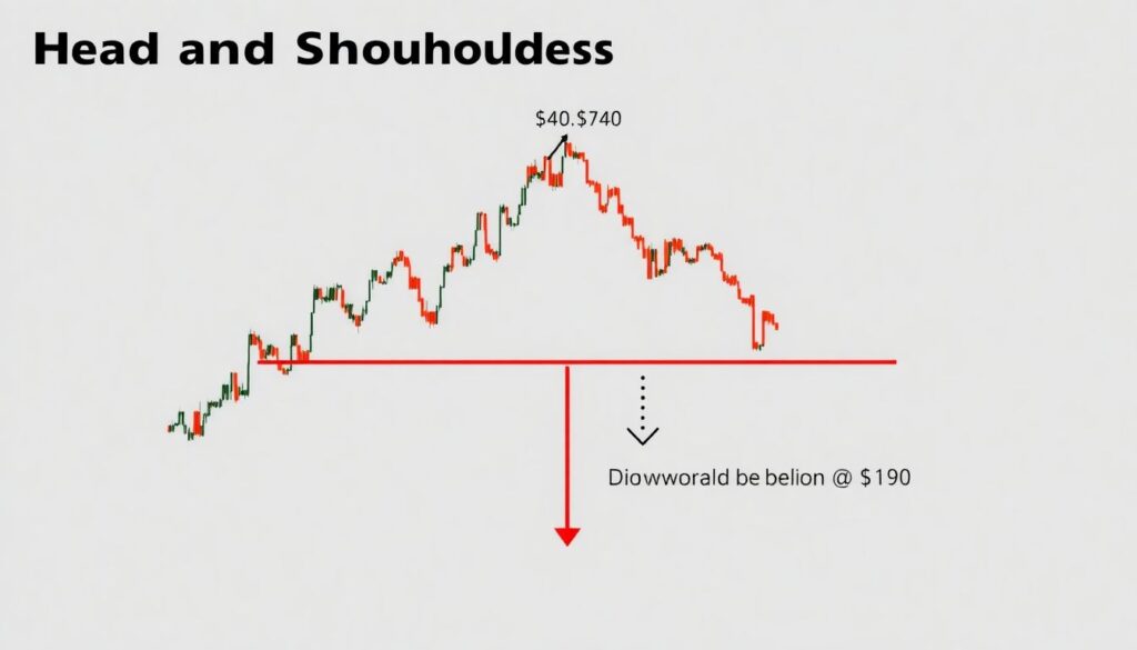 Фигуры технического анализа: голова и плечи, двойное дно - иллюстрация