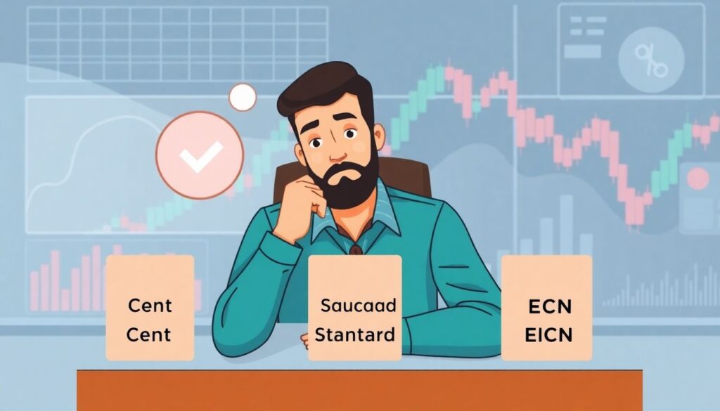 Типы счетов у брокеров: особенности счетов cent, standard и Ecn для трейдинга Типы счетов у брокеров: Cent, Standard, ECN - иллюстрация