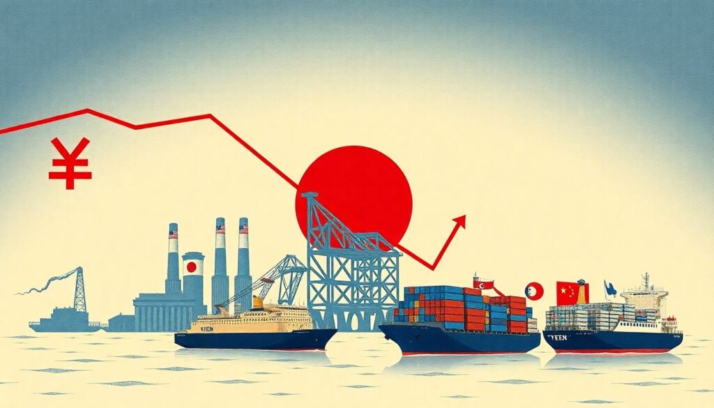 Японская иена падает — причины ослабления и последствия для мировой экономики Японская иена: почему она падает и что это значит для мира - иллюстрация