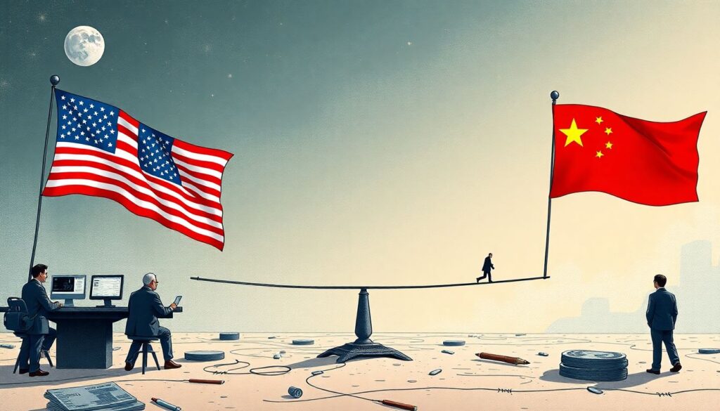 Торговые войны (например, США и Китая) и их влияние на курсы валют - иллюстрация