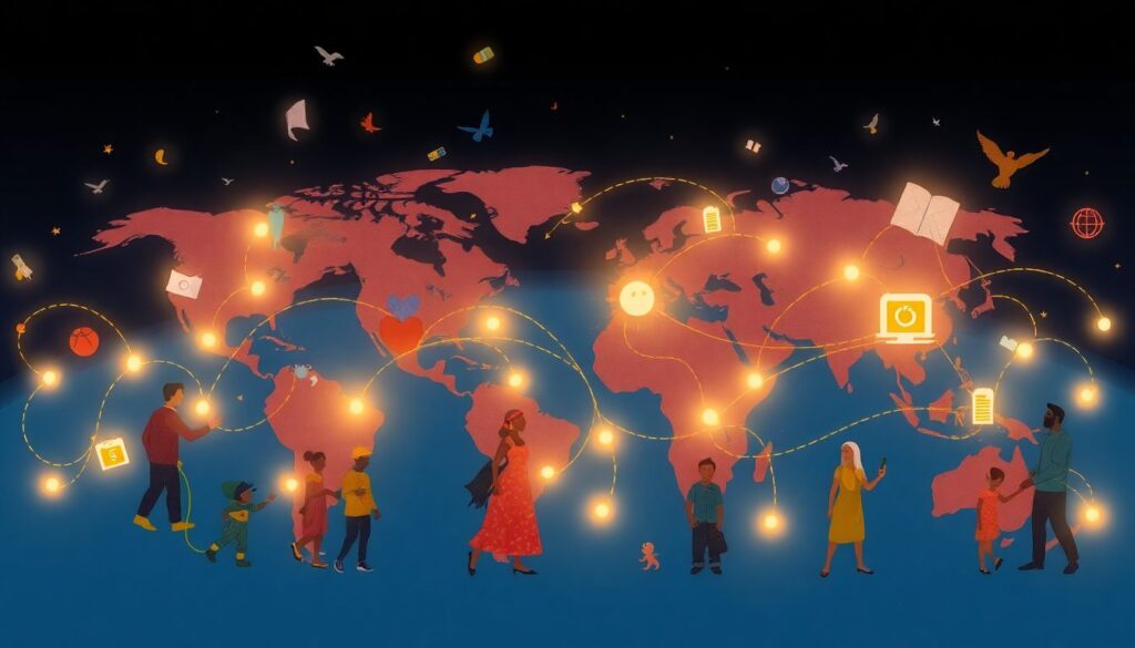 Миграционные потоки и их влияние на объем и направление денежных переводов Миграционные потоки и их влияние на денежные переводы - иллюстрация