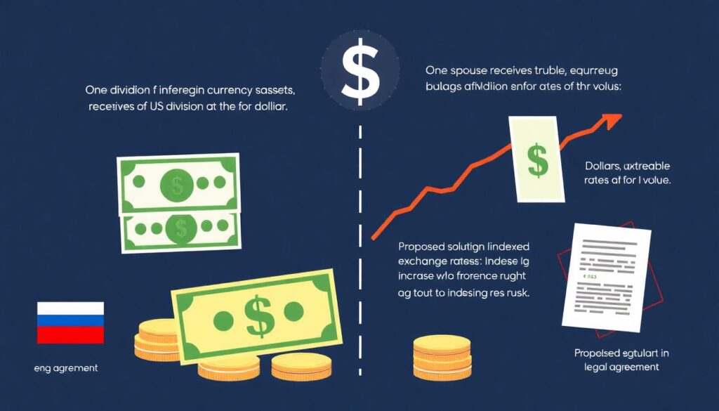 Раздел имущества при разводе, если есть активы в валюте - иллюстрация