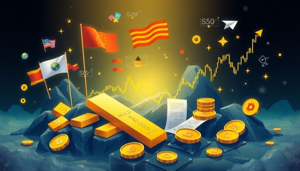 Акции золотодобывающих компаний - иллюстрация