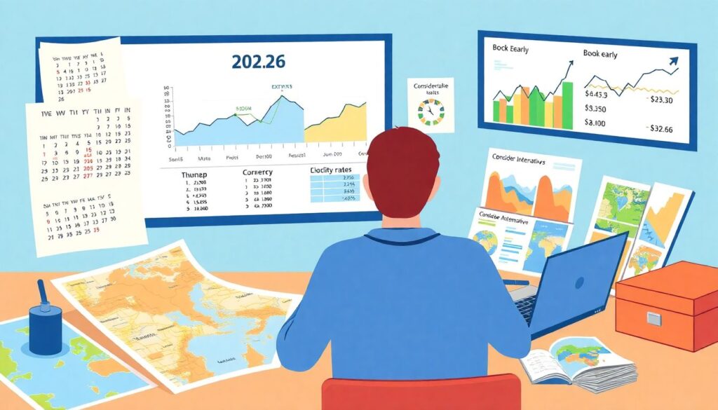 Курсы валют и путешествия: как колебания влияют на стоимость поездок Как изменение курсов валют влияет на стоимость путешествий - иллюстрация