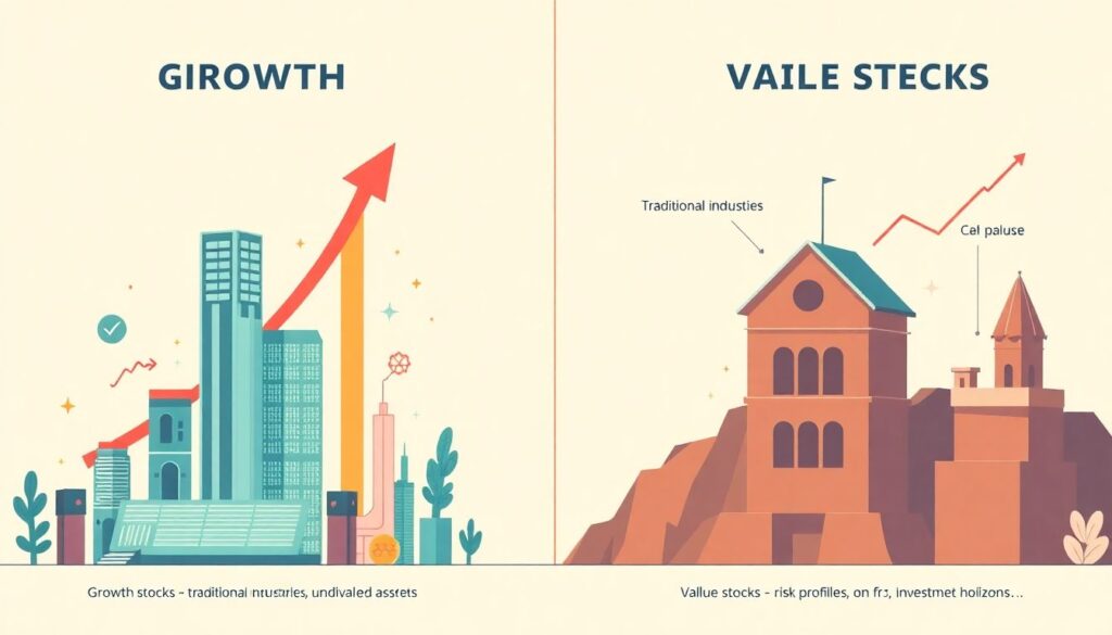 Акции роста и стоимости: что выбрать для инвестиций в 2024 году Акции роста vs акции стоимости: что выбрать - иллюстрация